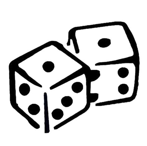 Dice Good Luck Dice Tattoo, Tattoo Designs Easy To Draw, Dice Stick And Poke, Dice Drawing Easy, Easy Practice Tattoos, Easy Drawings For Tattoos, Cute Stencil Designs, Tattoo Easy Draw, How To Draw Dice