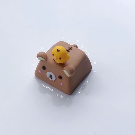 Key Caps Diy, Cute Key Caps, Clay Key Caps, Polymer Keycaps, Artisan Keycaps Clay, Polymer Clay Keycaps, Keycaps Clay, Kawaii Keycaps, Clay Keycaps