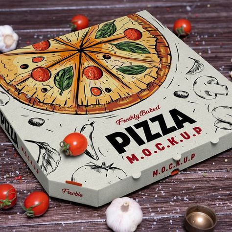 Pizza Box Design, Karton Design, Pizza Branding, Custom Pizza, Pizza Logo, Pizza Art, Free Packaging Mockup, Pizza Design, Pizza Boxes