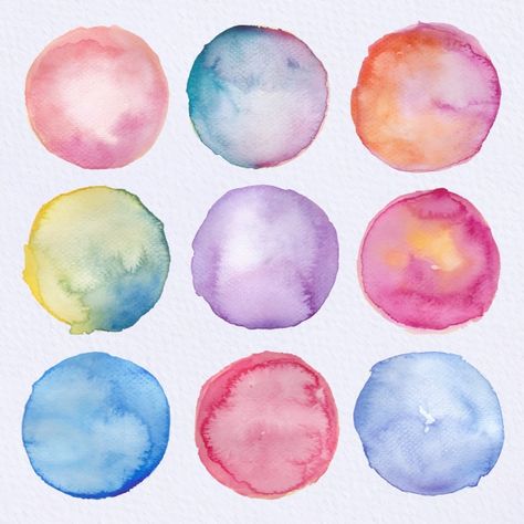 Circle Watercolor Art, Circle Watercolor, Watercolor Circles, Seni Cat Air, Watercolor Logo, 수채화 그림, Lukisan Cat Air, Watercolor Splash, Watercolor Texture