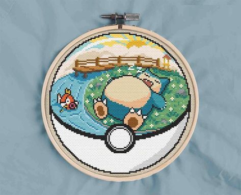 Pokeball Terrarium Snorlax Cross Stitch Pattern Counted Cross Stitch Magikarp Cross Stitch Pattern Pattern Keeper Compatible - Etsy UK Cross Stitch Pokemon, Pokeball Terrarium, Flowery Meadow, Pokemon Cross Stitch Patterns, Pokemon Terrarium, Pokemon Cross Stitch, Pokemon Pattern, Hamma Beads, Small Cross Stitch