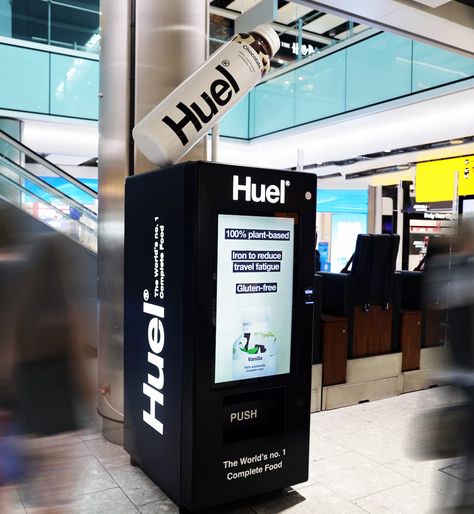 Vending Machine Branding, Vendor Machine, Vending Machine Design, Signage Display, Travel Marketing, Iron Plant, Heathrow Airport, Vending Machines, Sports Drink