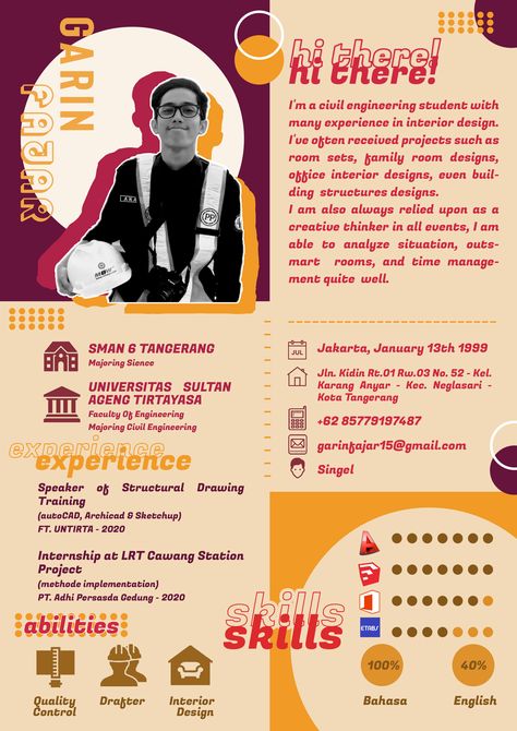 Infographic Cv Design, Art Cv Design, Cv Inspiration Design, Unique Resume Design Creative Cv Graphic Designers, Cv Ideas Design, Graphic Designer Cv Ideas, Designer Cv Design, Cv Designer Graphic, Pubmats Graphic Design School