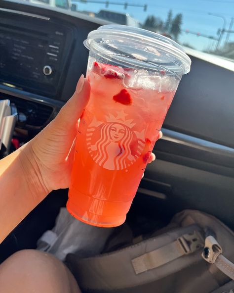 Spring means @starbucks Strawberry 🍓 Açaí Lemonade Refreshers! 🍓🍋 With a side of mood boost! #spring #starbucks #starbucksrefreshers #strawberrylemonade #lifestyleblogger #pinterestaesthetic Strawberry Acai Refresher, Starbucks Strawberry, Fun Summer Drinks, Strawberry Acai, Starbucks Refreshers, Mood Boost, Strawberry Lemonade, Starbucks Drinks, Summer Drinks