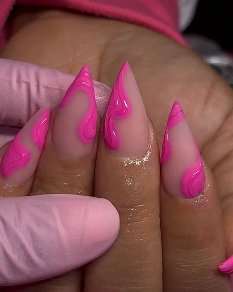 ♥ Nail Tech ♥ on Instagram: "Last slide is inspo 🎤🎀💞| inspo: @nailsbykayd" Stilleto Nails Designs, Sassy Nails, Stiletto Nails Designs, Pink Nail Art, Dope Nail Designs, Nail Supplies, Matte Pink, Short Acrylic Nails Designs, Pink Nail