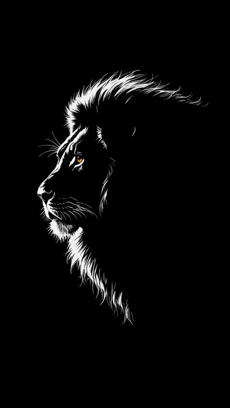 Black Lion Wallpaper, Painting Tattoo Ideas, Lion Art Painting, Art On Black Canvas, White Tiger Pictures, Minimalist Art Aesthetic, Lion Aesthetic, Lion Black And White, Black Lions