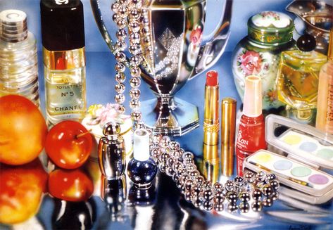 Chanel, by Audrey Flack Audrey Flack, Still Life Artists, Hyper Realistic Paintings, Washington Heights, Artist Models, Realistic Paintings, Hyperrealism, A Level Art, Photorealism