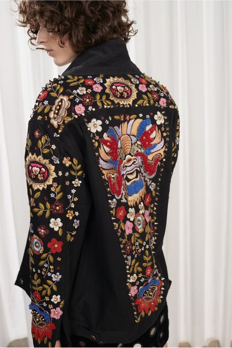 Mazie Floral Hand-Embroidered Denim Jacket | New Arrivals | French Connection (scheduled via http://www.tailwindapp.com?utm_source=pinterest&utm_medium=twpin) Denim Jacket Embroidery, Embroidered Jean Jacket, Embellished Denim Jacket, Upcycle Clothes Diy, Embroidered Denim Jacket, Fashion Forecasting, Studded Denim, Stylish Coat, Embellished Denim