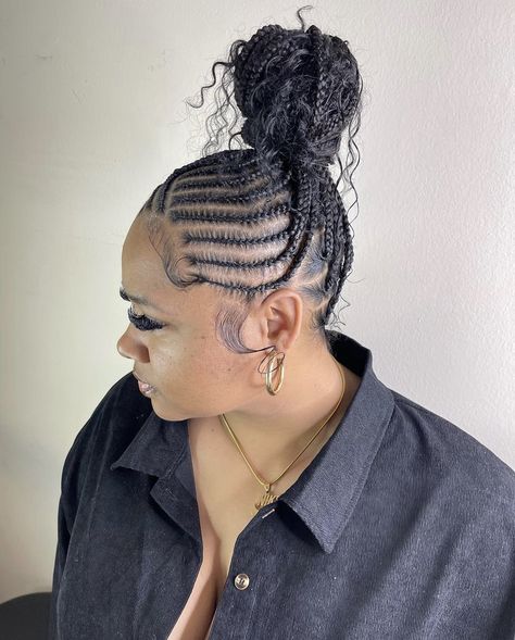 Cornrow Updo, Black Hairstyle, Braided Hairstyles For Black Women Cornrows, Feed In Braids Hairstyles, Goddess Braids Hairstyles, Box Braids Hairstyles For Black Women, Cute Braided Hairstyles, Braids Hairstyles Pictures, Braided Cornrow Hairstyles