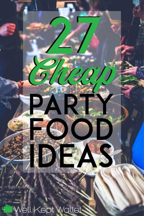 There are several keys to feeding a crowd for cheap. Some involve the types of food you choose to serve, while others involve how you get them.  Here are some of my favorite cheap party foods, and ideas for making great party foods for less! Fun Party Food For Adults, Food For A Party On A Budget, Cheap Crowd Food, Baby Shower Food On A Budget, Cheap Gender Reveal Food Ideas, Baby Shower Foods On A Budget, Cheap Salads For A Crowd, Graduation Party Food Ideas On A Budget, Cheap Baby Shower Food Ideas