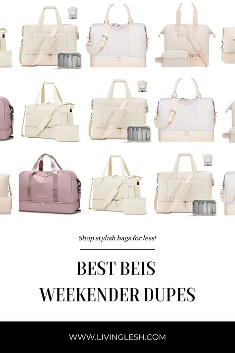 Looking for the perfect Beis Weekender Bag dupe for your next trip? I've compiled five of my favorite options on the market. Beis Weekender Bag, Stylish Bag, Travel Bucket, Weekender Bag, Lifestyle Blogger, Trip Planning, Everyday Outfits, Travel Bags, Blogging