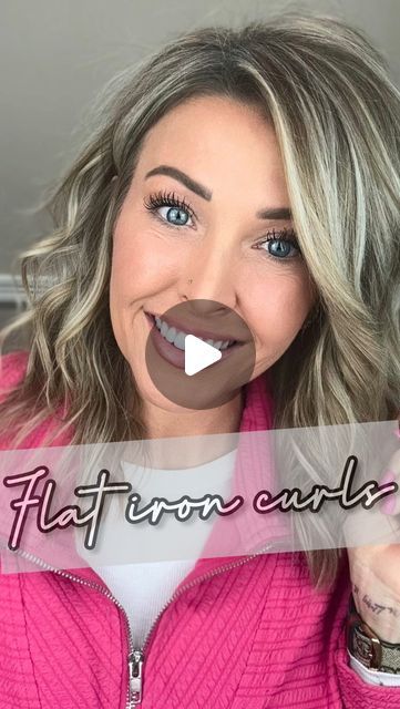 Making Curls With Flat Iron, How To Do Curls, Flat Iron Curls Tutorial, Ashley Erickson, Curls For Medium Length Hair, Best Flat Iron, Curled Hairstyles For Medium Hair, Iron Curls, Curls With Straightener