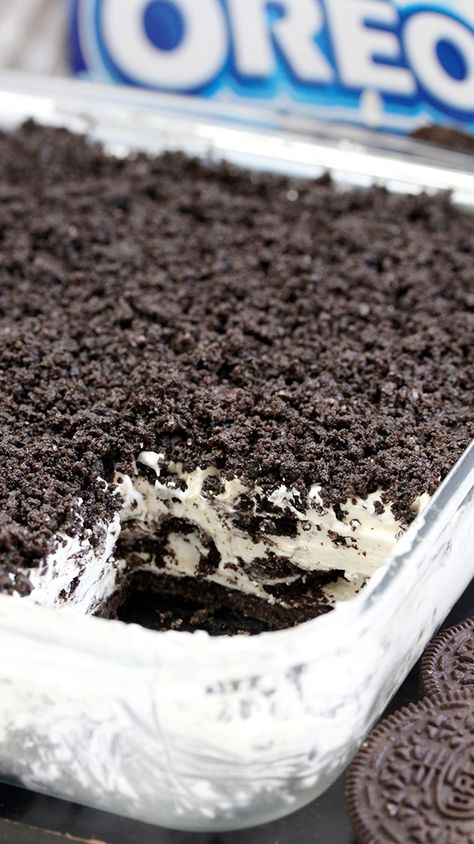 Frozen Oreo Dessert, Oreo Layer Dessert, Oreo Dessert Easy, Oreo Torte, Dessert Oreo, Resipi Kek, Frozen Summer, Quick Dessert Recipes, Berbuka Puasa