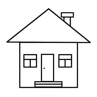 Learn how easy to draw House cartoon step by step drawing tutorials Drawing Of A House, Simple House Drawing, House Drawing For Kids, Simple Line Drawing, Drawing Software, House Cartoon, Children Sketch, House Simple, Cartoon House