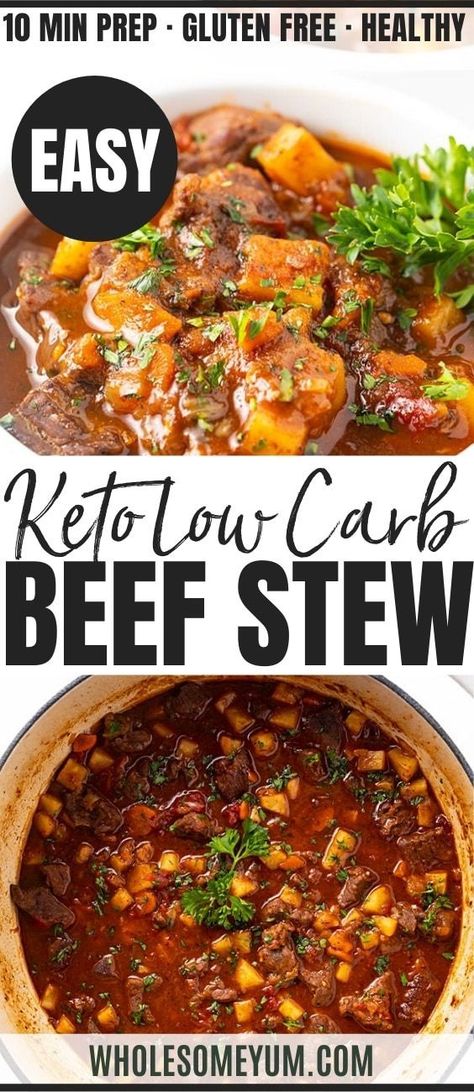 Wholesum Yum, R3 Recipes, Low Carb Beef Stew, Keto Beef Stew, Cena Keto, Keto Soups, Keto Casseroles, Cholesterol Recipes, Comidas Keto