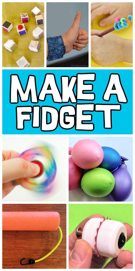 12 Fun DIY Fidget Toys for Kids | Kids Activities Blog Making Fidget Toys, Diy Popit Fidget Toys, Diy Figits Easy, Handmade Fidget Toys, Figit Toys Homemade, How To Make Fidgets, Diy Figets Toys, Diy Fidgets For Kids, Fidget Cube Diy