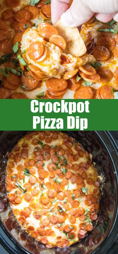 Simple and easy to make this Crock Pot Pizza Dip will disappear in no time at your next get together. Everything you love about pizza in a cheesy, gooey, and delicious dip! Christmas Crock Pot Appetizers, Party Dip Recipes Crock Pot, Crockpot Horderves Appetizers, Pampered Chef Pizza Dip, Christmas Party Dips Crock Pot, Crock Pot Dips And Appetizers, Crockpot Dessert Dip, Best Crockpot Dips, Easy Dip Recipes Crock Pots