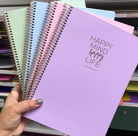 Cute Notebooks For School, Pretty School Supplies, School Suplies, Happy Mind Happy Life, Stationery Obsession, Cute Stationary School Supplies, Cute School Stationary, Kawaii School Supplies, School Tool