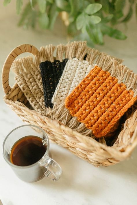 Macrame coasters diy