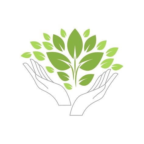 Vecteur création d'icône logo main arbre | Premium Vector #Freepik #vector #arbre-main #main-nature #bio-nature #vie Logo Communication, Premium Vector, Packaging, Quick Saves, Art, Logos