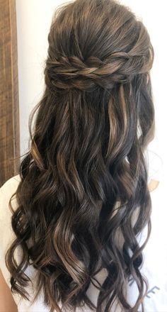 Braid Half Up, Bridemaids Hairstyles, Bridesmaid Hair Makeup, Half Up Half Down Hairstyles, Quince Hairstyles, Hair Idea, Wedding Hairstyles Half Up Half Down, Hoco Hair Ideas, Hairstyles Braids