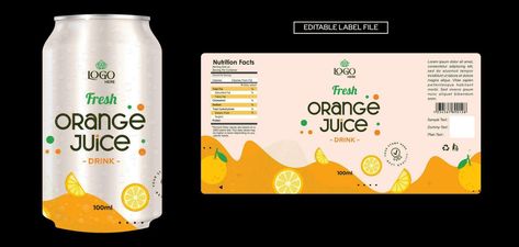 Fresh Juice Packaging Design, Soda Label Design, Drink Label Design, Juice Label Design, Juice Packaging Design, Beverage Label, Soda Labels, Juice Label, Juice Packaging