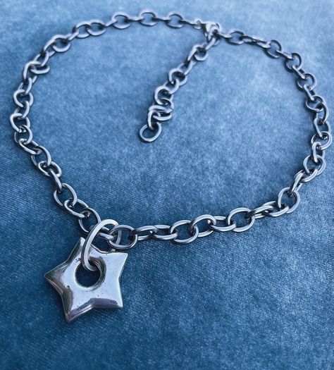 ⛓️New Puff Star Choker⛓️ Essential for everyday wear, simple, lucid, and of course so cute! • • • #silversmith #puffystarnecklace #puffjewelry #celestial #starchoker #celestialjewelry Star Choker, Cosplay Accessories, Celestial Jewelry, Cosplay Outfits, Star Necklace, Birdy, Of Course, Mars, So Cute