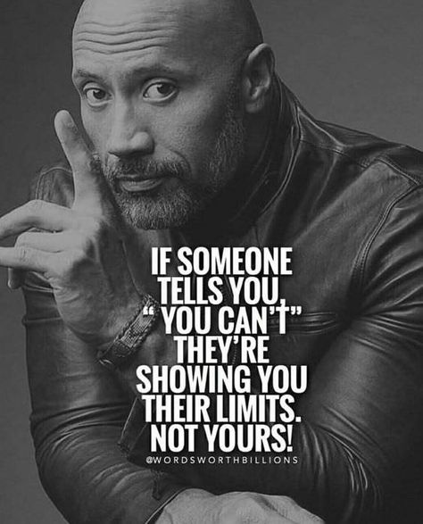 if someone tell you "you can't"  they're showing you their limits.  not yours. - Album on Imgur Desktop Inspiration, Inspirational Qutoes, Sanskrit Symbols, Poems Deep, Motivație Fitness, Inspirerende Ord, Motiverende Quotes, Warrior Quotes, Badass Quotes