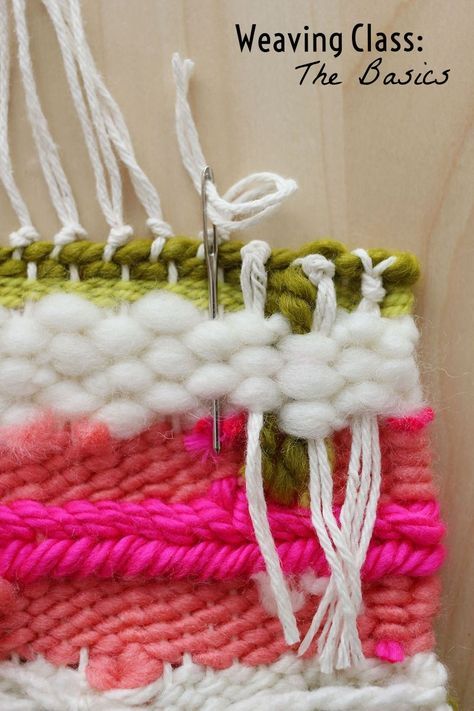 Weaving Tutorial | Woven Wall Hanging by @elsiecake Weaving Basics, Beginner Weaving, Easy Weaving, Tassel Tutorial, Weaving Instructions, Lap Loom, Loom Rug, Wall Weave, Weaving Machine