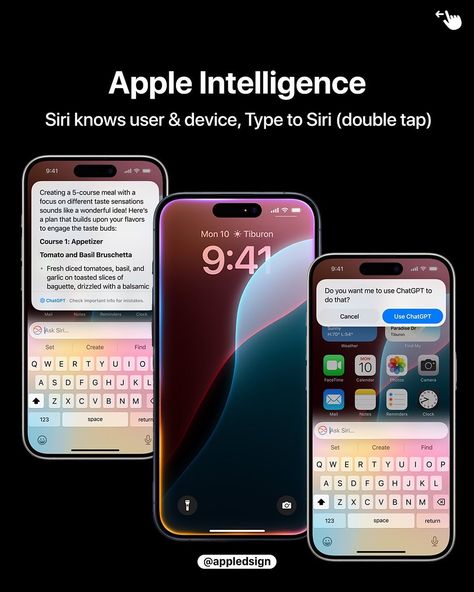 iOS 18.1 Beta introduces the new long awaited Apple Intelligence features! Credits: @appledsign #ios #design #iphone #ios18 5 Course Meal, Things To Ask Siri, Note Reminder, Ios Design, Me App, You Think, Ios, Things To Come, Share It