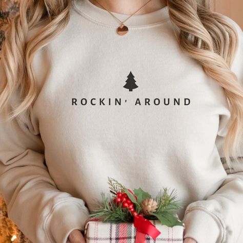 Christmas Tree Sweater, Tree Sweater, Minimal Christmas, Cute Christmas Shirts, Merry Christmas Svg, Holiday Sweatshirt, Dtf Printing, Mobile Screen, Sweatshirt Christmas