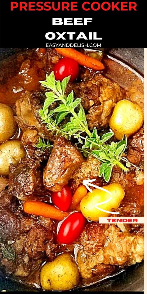 Oxtail Recipes Crockpot, Pressure Cooker Oxtail, Oxtail Recipes Easy, Cooking Oxtails, Beef Oxtail, Pressure Cooker Beef, Oxtail Recipe, Homestead Cooking, Goat Recipes