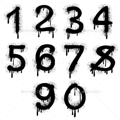 Graffiti Numbers Fonts, Pop Art Font, Tattoo Numbers, Graffiti Numbers, Blood Font, Text Cool, Grunge Graffiti, Graffiti Alphabet Styles, Alphabet Graffiti