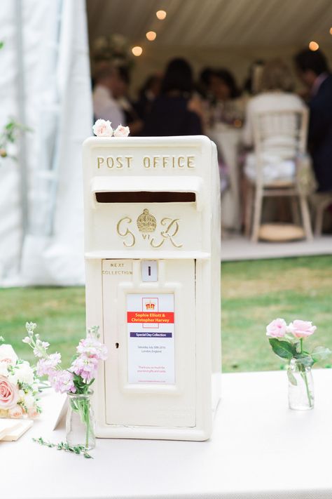 Traditional English Country Garden "At Home" Marquee Wedding Post Box For Wedding Cards, Box For Wedding Cards, Wedding Quotes Marriage, Wedding Card Post Box, Wedding Card Boxes, Garden Marquee, Wedding Post Box, English Country Garden, Georgia Wedding Venues