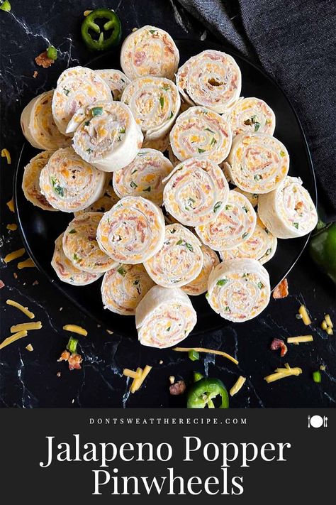 Turn simple ingredients into an amazing snack with this bacon jalapeno popper pinwheel recipe. Perfect for any party or get-together! Jalapeno Popper Pinwheels, Jalapeno Appetizer, Pinwheel Recipe, Bacon Jalapeno Poppers, Pinwheel Appetizers, Tortilla Rolls, How To Make Bacon, Roll Ups Tortilla, Stuffed Jalapenos With Bacon