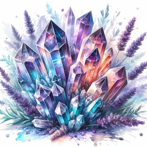 Walidberchid23 | Freepik Drawings Of Crystals, Diamond Drawings, Crystals Drawing, Crystal Tattoos, Crystal Painting, Frames Design Graphic, Gem Tattoo, Leopard Painting, Metaphysical Art