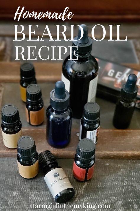 Natural Beard Oil Recipe, Essential Oils For Beards, Beard Oil Recipes Diy For Men, Beard Oils Recipe, Homemade Beard Oil Recipe, How To Make Beard Oil, Beard Oil Recipe Diy For Black Men, Beard Oil Diy, Diy Beard Oil Recipe