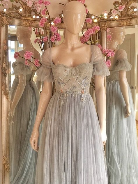 Yule Ball Dresses, Joanne Fleming, Grey Wedding Dress, Fantasy Dresses, Fantasy Gowns, Fairytale Dress, Fantasy Dress, Fairy Dress, Tulle Wedding