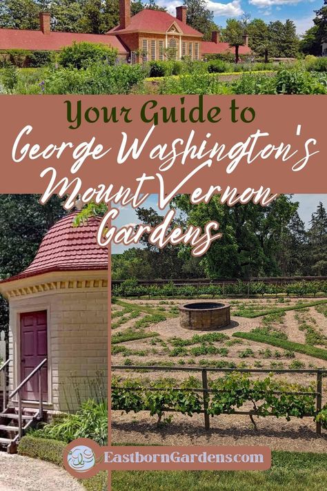 3 Images. Top landscape of the Greenhouse in the Upper Garden. Lower left the Seed House. Bottom right the reservoir in the Lower Garden. All sites at George Washington's Mount Vernon. - EastbornGardens.com site visit. Mount Vernon Washington, Self Sufficiency, Mt Vernon, American Independence, Site Visit, Mount Vernon, George Washington, States Of America, Great Britain