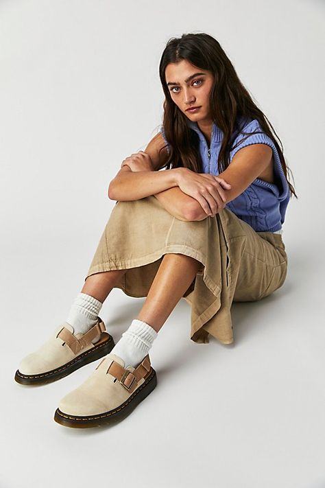 Dr Martens Jorge Ii, Mule Outfit, Dr Martens Jorge, Seasonal Palette, Mules Outfit, Doc Martens Women, Slingback Mules, Slingbacks, Leather Clogs