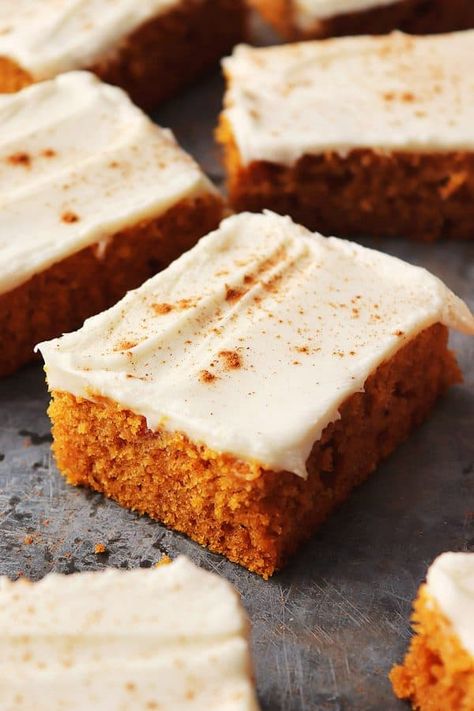 Sheet Pan Pumpkin Bars, Pumpkin Roll Bars, Pumpkin Pie Bars, Homemade Dessert, Pumpkin Spice Cake, Pumpkin Roll, Pumpkin Bars, Pumpkin Recipes Dessert, Pumpkin Candy