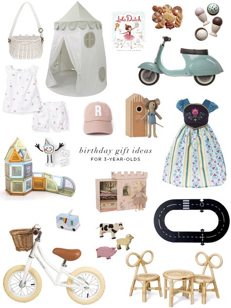 Birthday Gift Ideas for 3-Year-Olds - Danielle Moss Two Year Old Gift Ideas, Best Birthday Gift Ideas, Third Birthday Girl, Girls 3rd Birthday, Ideas Regalo, Toddler Birthday Gifts, Birthday Presents For Girls, 2nd Birthday Gifts, Best Birthday Gift