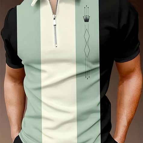 Faster shipping. Better service Casual Street Fashion, Short Sleeve Tops Casual, Casual Art, Polo T Shirts, Polo Golf, Camisa Polo, Shirt Short Sleeve, Golf Polo Shirts, Golf Shirt