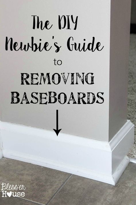 If you are a beginner at DIY home improvement, check out the DIY Newbie's Guide to Removing Baseboards. Removing Baseboards, Diy Home Improvement Hacks, Easy Renovations, Easy Home Improvement Projects, Casa Clean, Easy Home Improvement, Up House, Diy Home Repair, Home Repairs