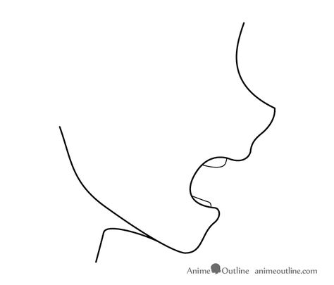 How to Draw Anime & Manga Mouths Side View - AnimeOutline Mouths Side View, Filipino Poster, Anime Side View, Open Mouth Drawing, Manga Mouth, Side Face Drawing, Anime Mouth Drawing, Eyes Looking Down, Side View Drawing