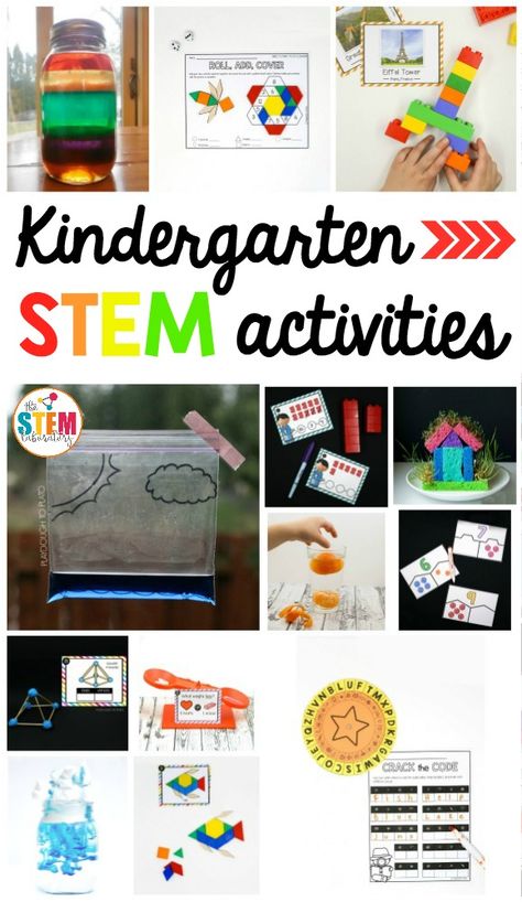 Kindergarten is a wonderful time of exploration and activity. Kindergarten kids are still interested in learning everything there is to know about the world. Kindergarten kids will love these brilliant and simple STEM activities! These Science, Technology, Engineering, and Math activities provide hands-on, educational activities covering STEM topics perfect for kids from 5 to 7. #stemactivities #stemcenters #kindergartenstem Kindergarten Stem Activities, Spring Stem Activities, Math Stem Activities, Kindergarten Architecture, Simple Stem Activities, Activity Kindergarten, Kindergarten Stem, Elementary Stem Activities, Stem Elementary