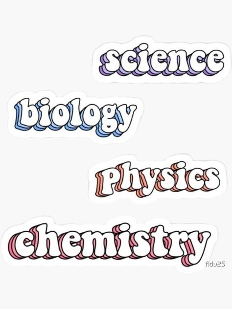 "Subject labels" Sticker for Sale by fidu25 Subjects Stickers, Subject Labels, Design Stickers, Science Biology, Notebook Design, Glossier Stickers, Printable Stickers, Transparent Stickers, Biology