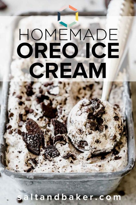 Ice Cream Salt, Churn Ice Cream, Easy Ice Cream Recipe, Oreo Ice Cream, Easy Ice Cream, Homemade Ice Cream Recipes, No Churn Ice Cream, Cold Desserts, Ice Cream Popsicles