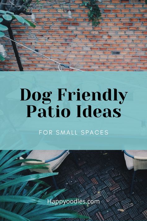 People no longer wait until they have a house with a yard before getting a dog. But dogs still need time outside. Going for a walk is a great way to fulfill this need but it’s not always possible. For apartment dwellers or really anyone that doesn't have a large yard, finding outdoor space for your pup can be a challenge. That's where we come in. Here you will find ideas and tips on how to create a dog friendly patio, porch, deck or small yard. (#dogPatioIdeasapartment, #Dogpatio) Small Backyard With Dogs Ideas, Small Garden For Dogs, Small Pet Friendly Backyard Ideas, Small Yard Dog Area, Small Backyard Ideas For Dogs, Backyard Ideas With Dogs, Dog Balcony Apartment, Patio Dog Potty, Balcony For Dogs