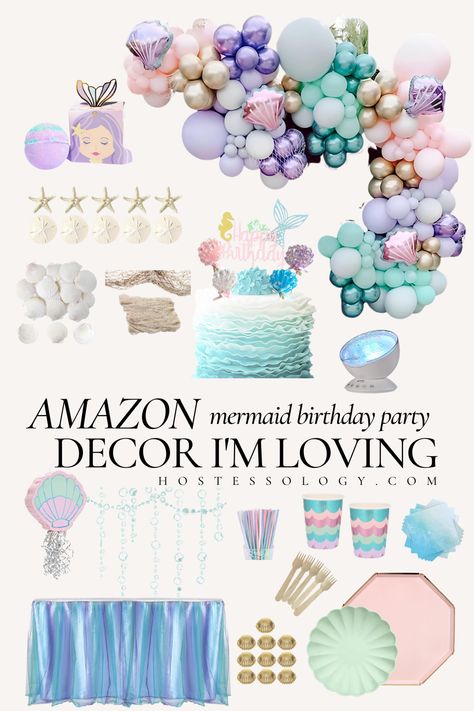 Aesthetic pink, purple, mint, and blue under the sea theme decor ideas for your bday celebration. #mermaidbirthday #undertheseabirthday #onederthesea #amazon #amazonfinds Purple And Blue Mermaid Party, 3 And Under The Sea, 3 Under The Sea Birthday Party, Mermaid Theme 2nd Birthday Party, Mermaid Birthday Party Pink, Under The Sea Two Year Old Birthday, Under The Sea Birthday Games, Oneder The Sea Balloon Arch, Under The Sea Turning 3